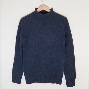 NWT J.CREW Mens Wool Sweater, Rollneck Gray
